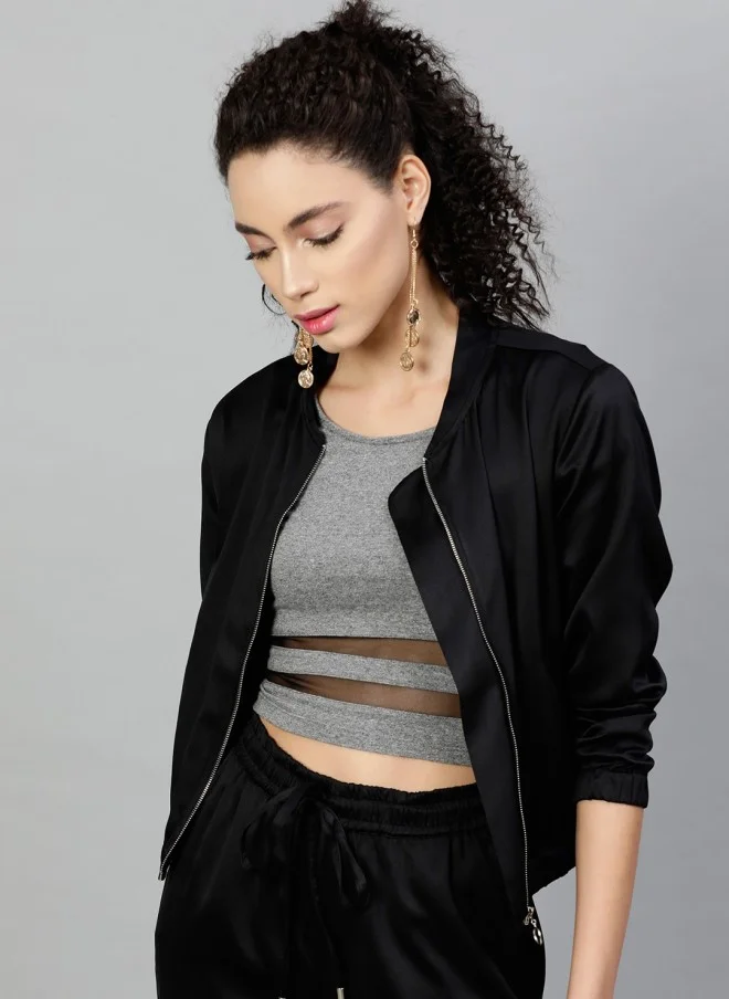 Women's Lightweight Bomber Jacket Black