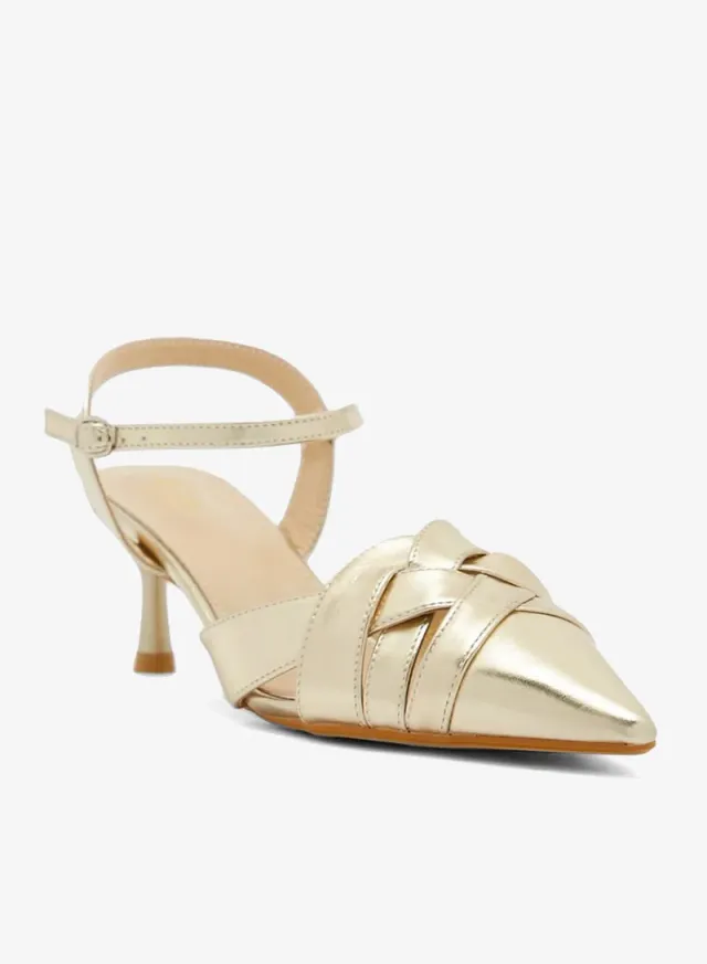 Interwoven Ankle Strap Pointed Pump – image 2