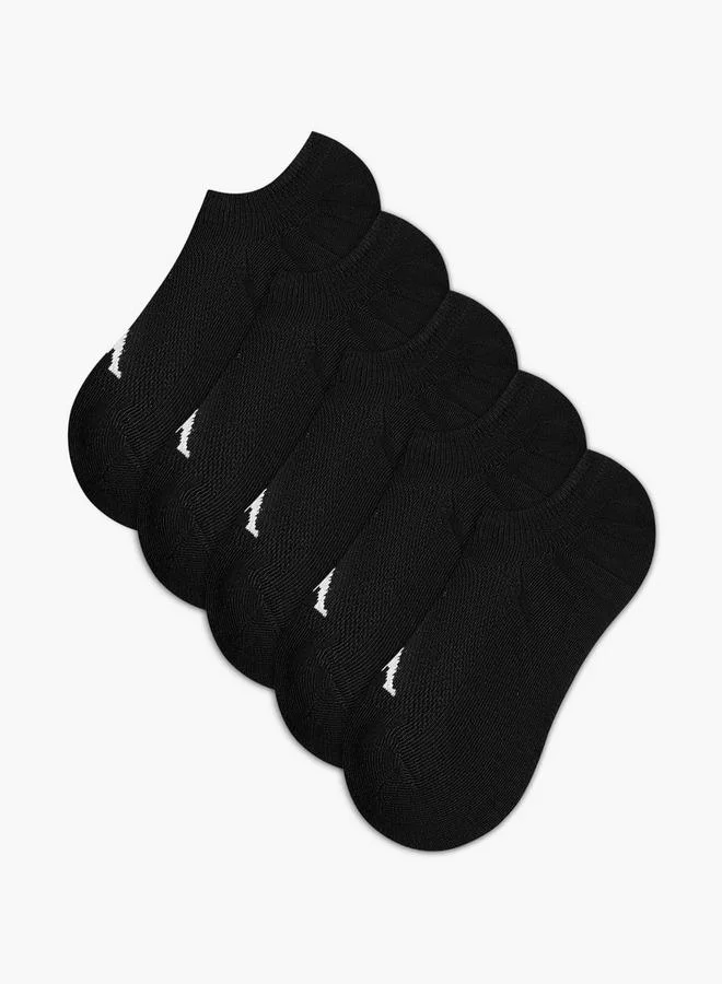 5-Pack Invisible Cotton Socks Black