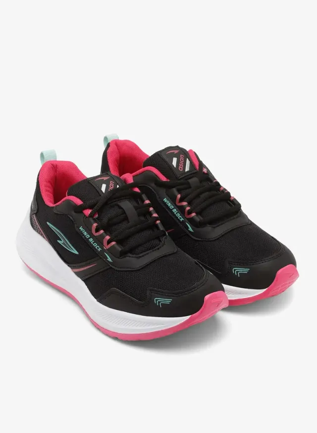 Girls' Athletic Sneakers Black Rani Pink – image 4
