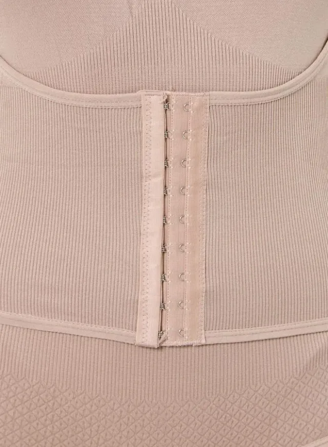 Nude Shapewear Bodysuit with Attached Waist Cincher for Women – image 2
