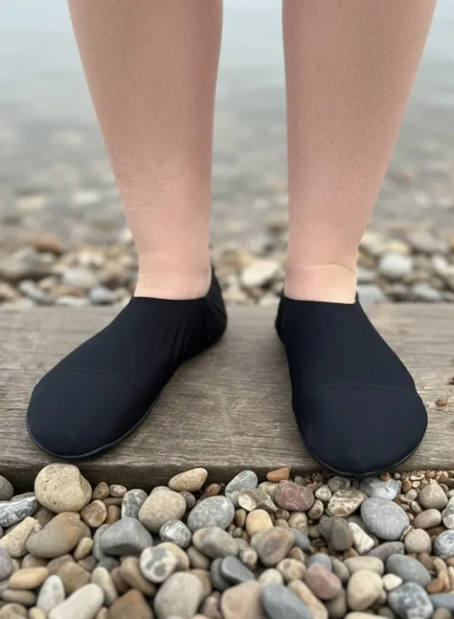 Black Unisex Yoga & Indoor Non-Slip Elastic Slippers – image 8