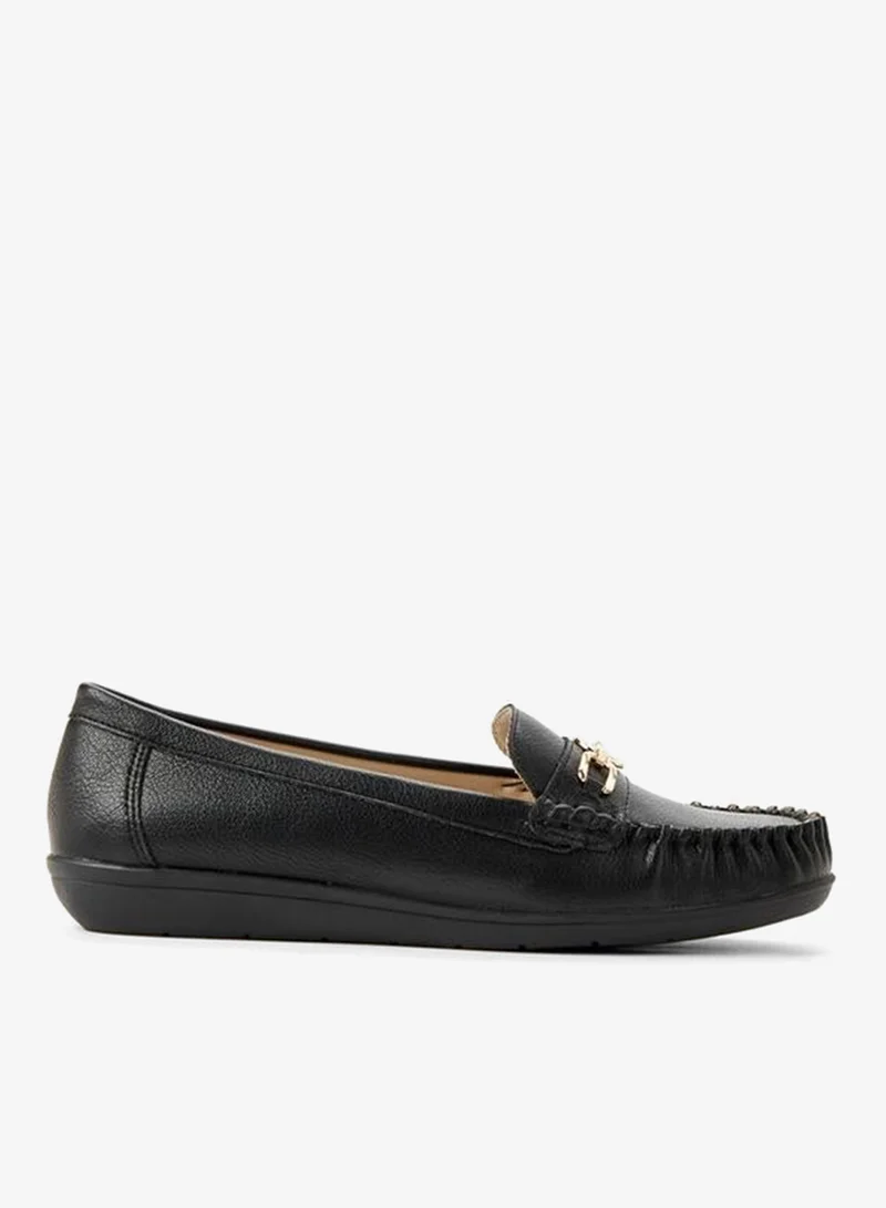 Le Confort Metal Embellished Slip-On Flats Black