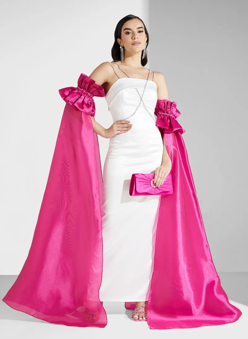 Elegant Satin Column Dress