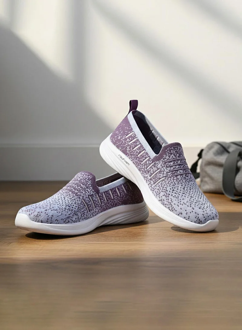 Women's Lightweight Slip On Walking Shoes Dark Magenta