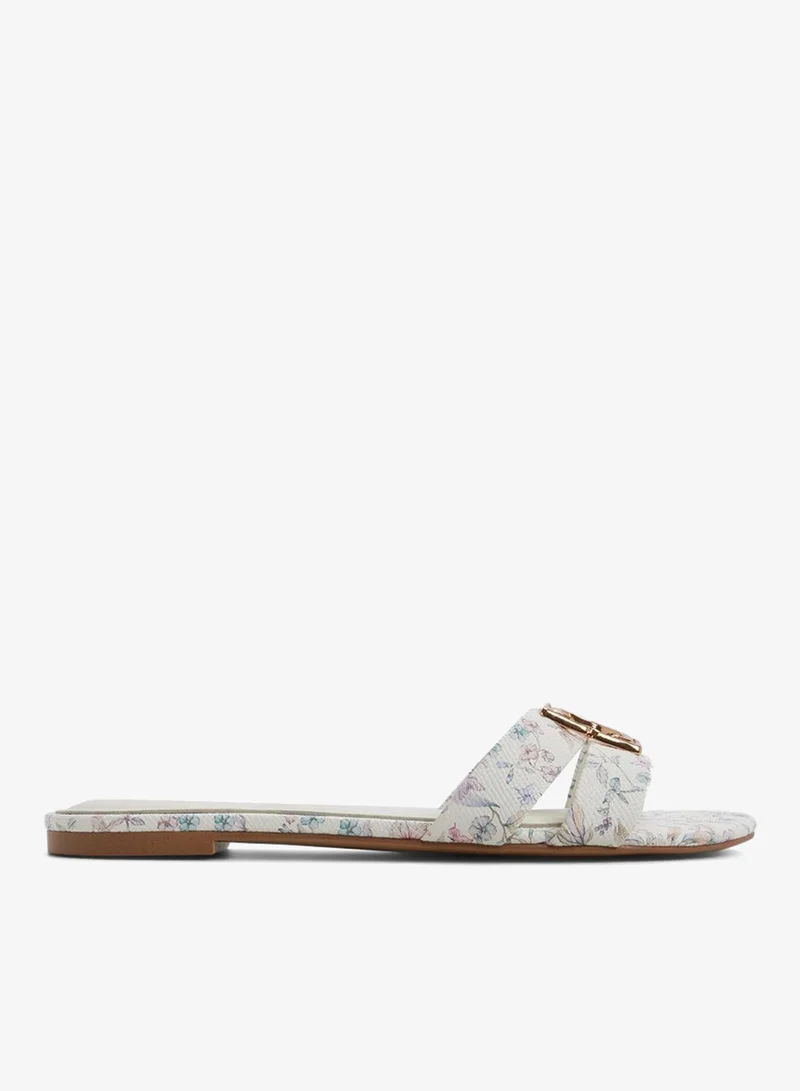 SUNRAY Open Toe Flat Sandals Beige