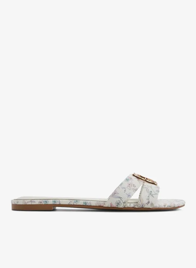 SUNRAY Open Toe Flat Sandals Beige