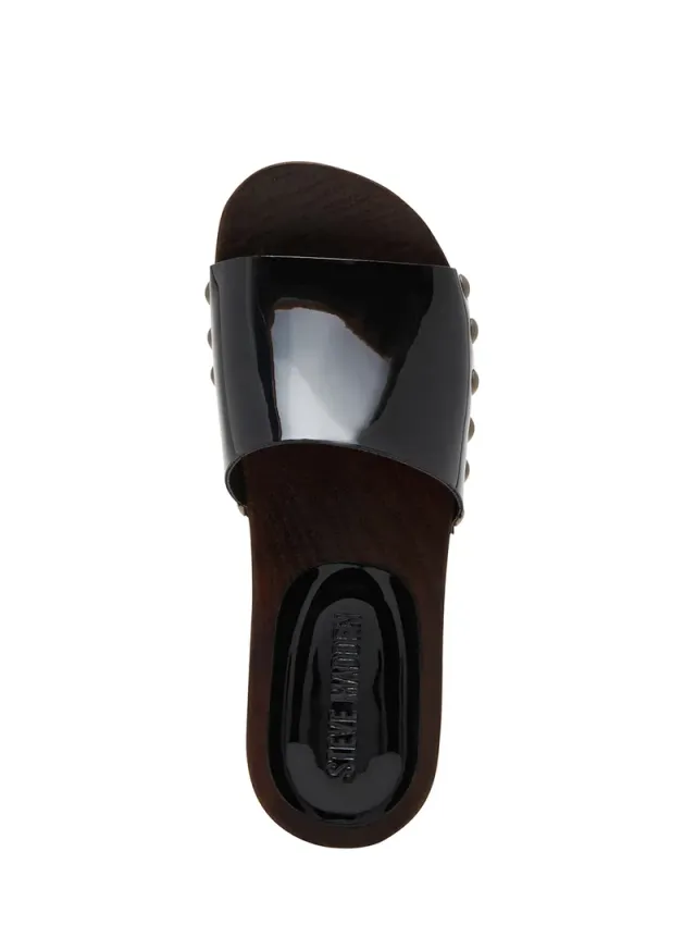 Steve Madden Black Patent Slip-On Sandals for Women – image 5