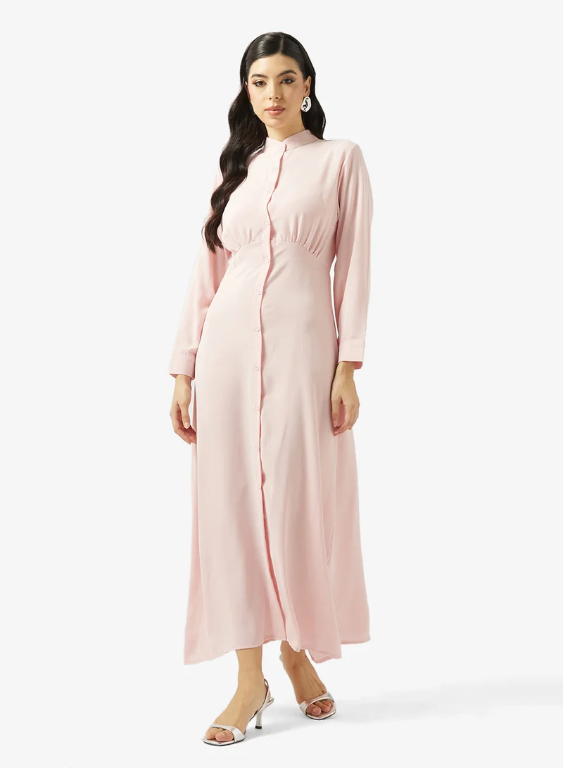 Button-Front Shift Dress