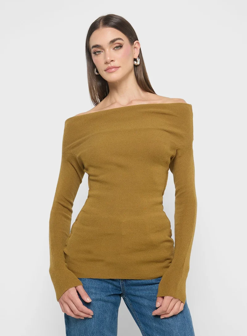 Off Shoulder Sweater