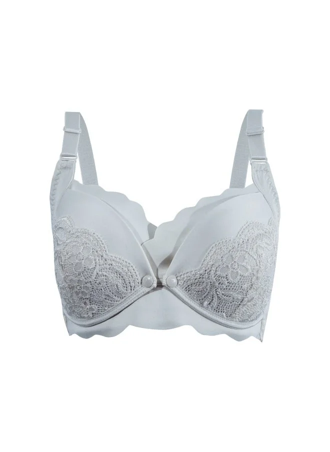 Seamless Maternity & Nursing Bra Light Steel Blue