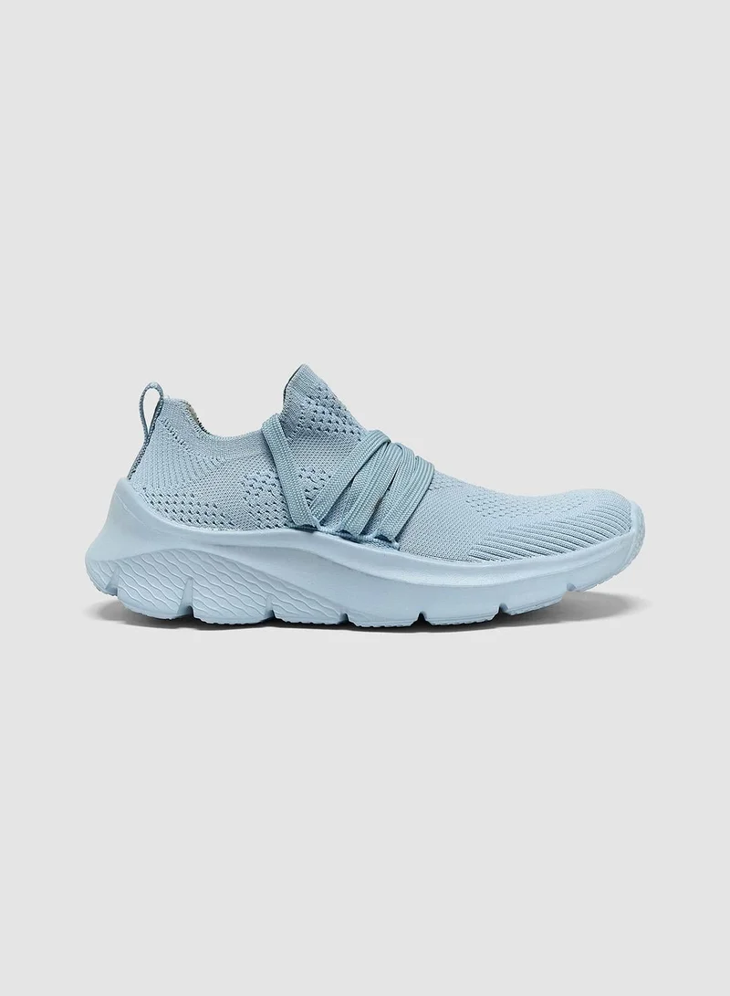 Women's Monochrome Slip On Shoes Light Blue