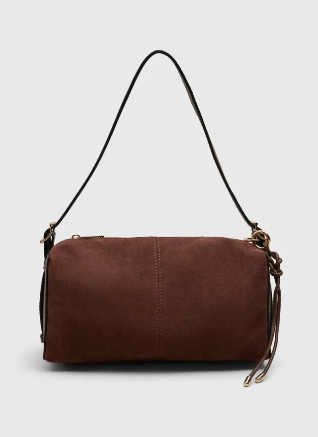 Chocolate Brown Square Shoulder Bag – image 3