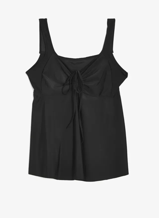 Black Ruched Top and Short Set for Women – image 4