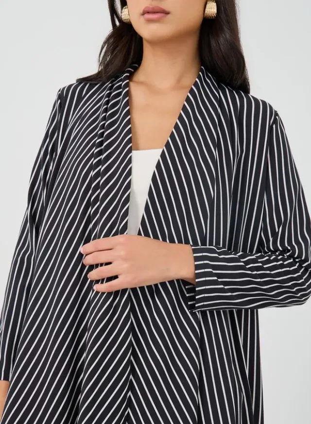 Striped Kimono & Wide Leg Pants Set – image 4