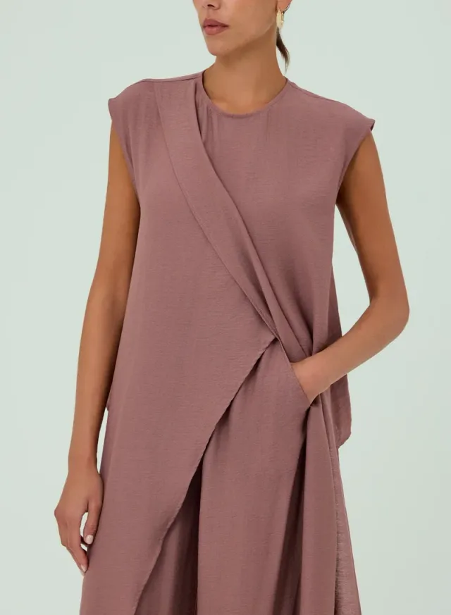 Brown Asymmetric High-Rise Jumpsuit for Women – image 4