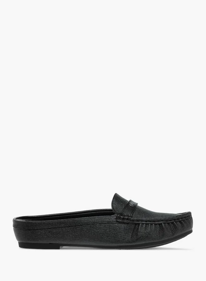 Flora Bella Textured Slip-On Mules Black