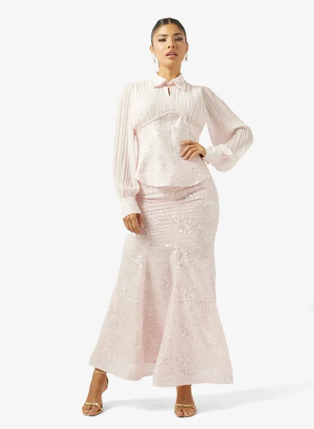Shimmer Blouse & Skirt Set