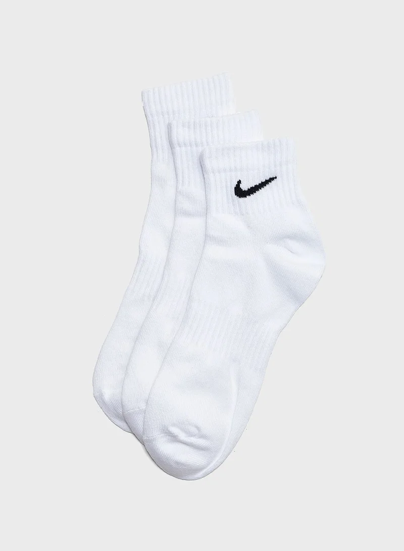 Nike Everyday Lightweight Ankle Socks (3 Pairs) White