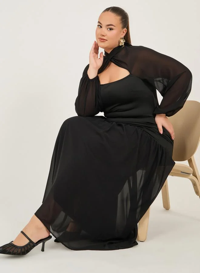 Plum Maxi Dress Black