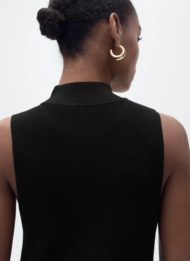 Sleeveless Mini Dress Black – image 4