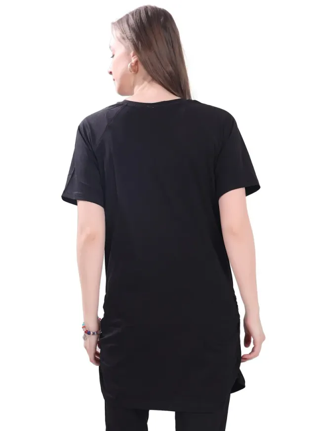 TUMMY Maternity T-shirt Pack of 2 Black and Blue – image 5