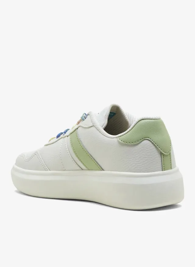 Women's Color-Block Low Top Sneakers White Blue – image 3