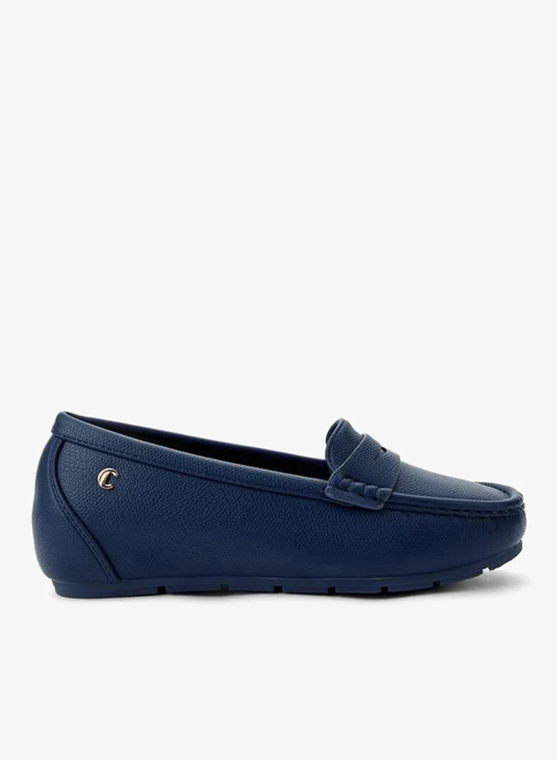 Women's Textured Moccasins Blue
