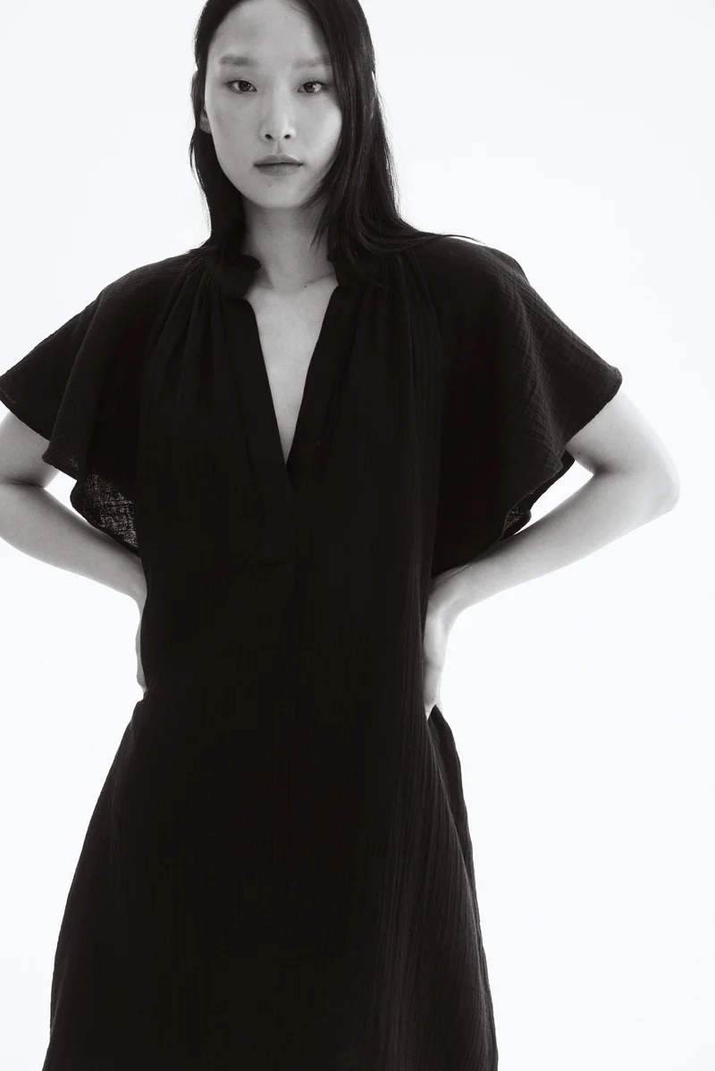 Muslin A-Line Dress