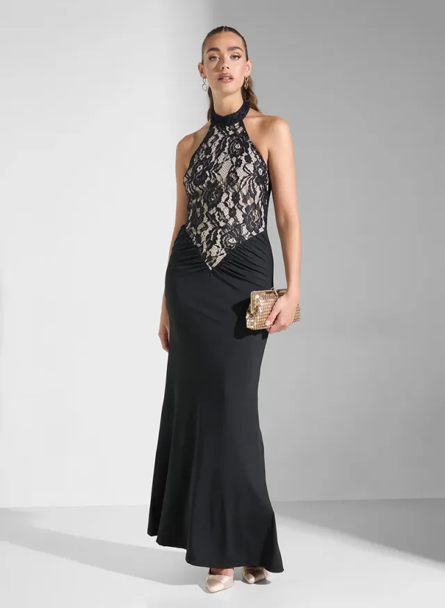 Lace Halter Gown – image 5