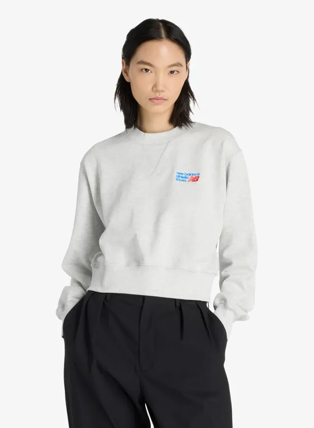 Athletics Premium Logo Relaxed Sweatshirt Light Steel Blue