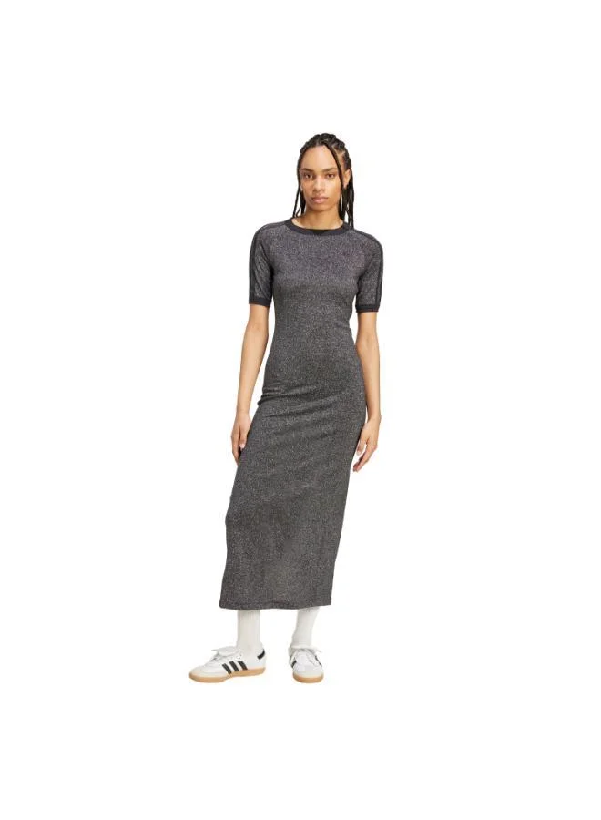 Adicolor Holiday Glitter 3-Stripes Dress Black