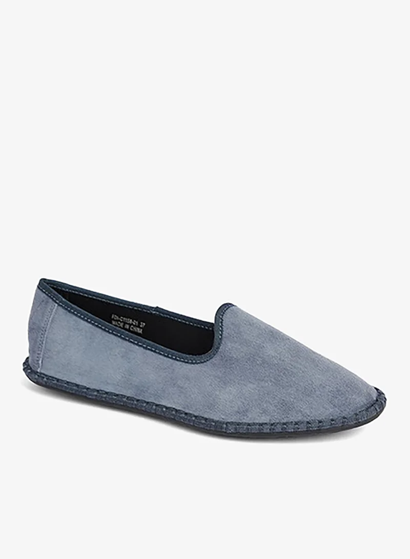 Smart Casual Suede Loafers Dusty Blue