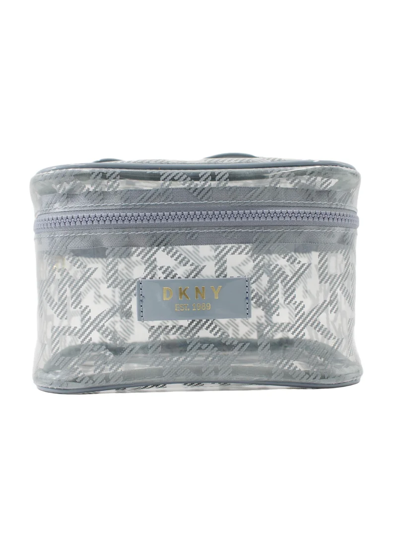 DKNY Lucid Dream Small Travel Cosmetic Train Case Silver