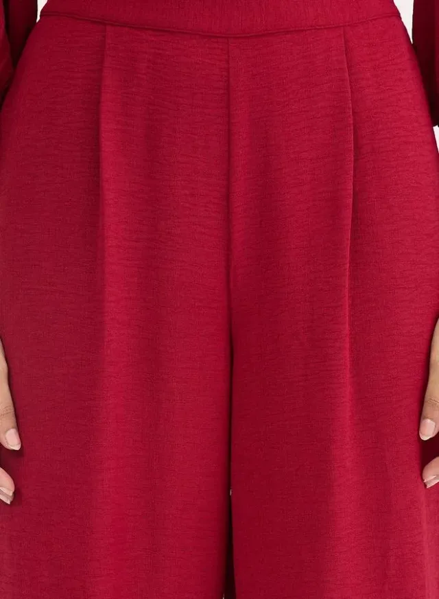 Femmella Pintuck Shirt and Pants Set Maroon – image 7