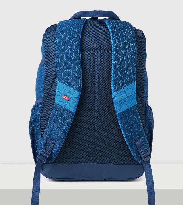 Navy Unisex 3-Compartment Backpack with Quick-Access Front Pocket – image 4