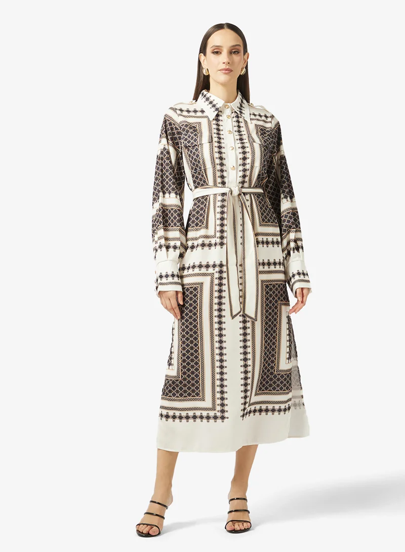 Monochrome Print Dress