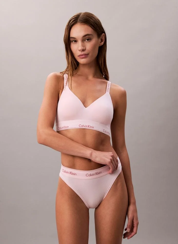 Logo Lined Bralette Pink