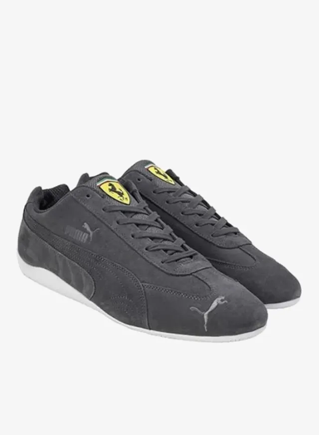 Ferrari Speedcat Unisex Lace-Up Leather/Synthetic Sneakers - Black/White – image 4