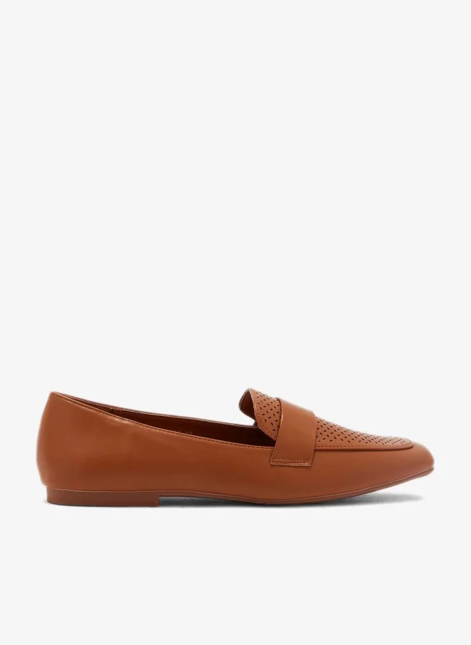 Cutout Detail Loafers Brown