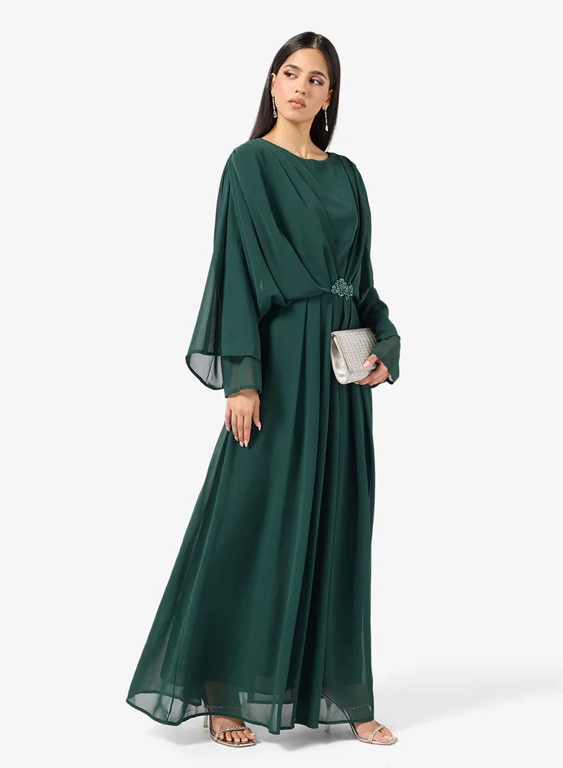Draped A-line Dress