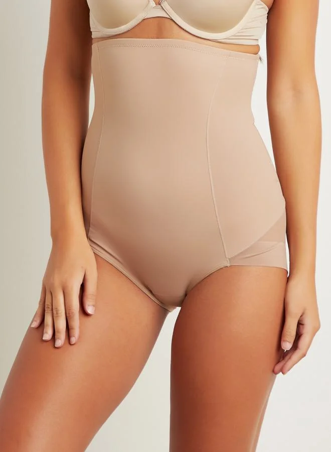 High Waist Firm Control Shaping Brief - Tan