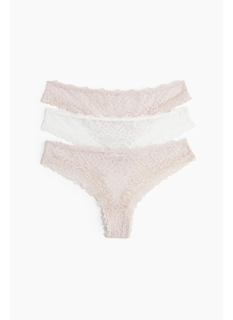 3-Pack Lace Brazilian Briefs