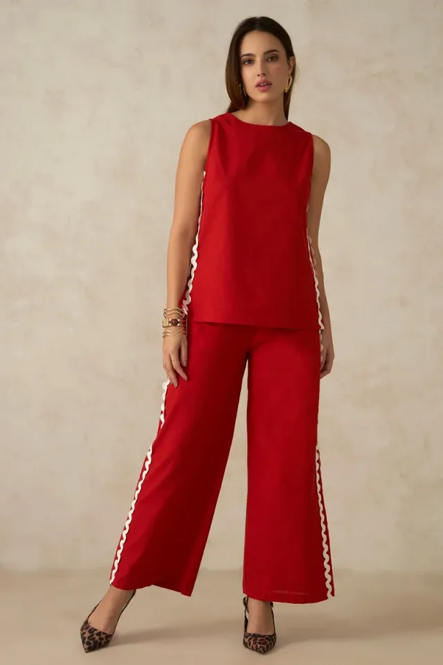 Women's Cotton Flared Dinner Pants