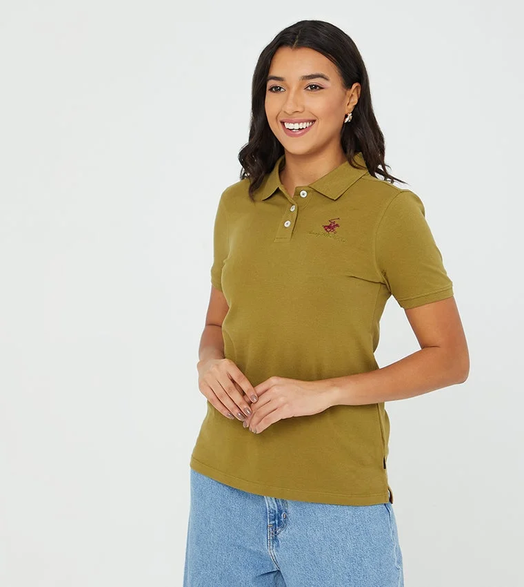 Beverly Hills Polo Club Textured Polo Olive