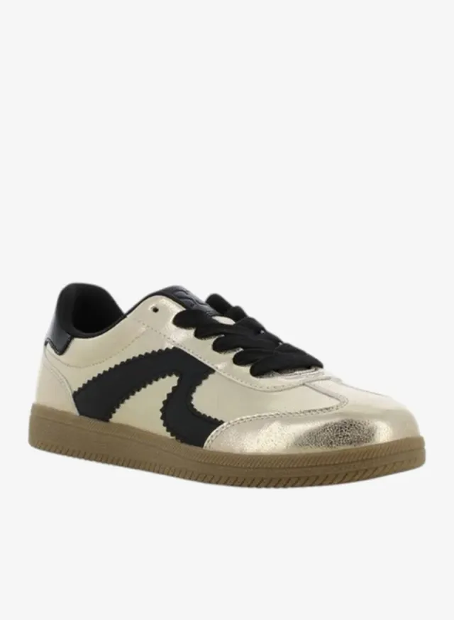 SJ Women's Panelled Lace-Up Sneakers Silver – image 2