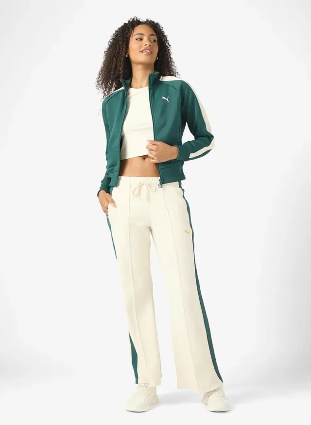 PUMA Women's Teal Green Recycled Fabric Short Track Jacket – image 4