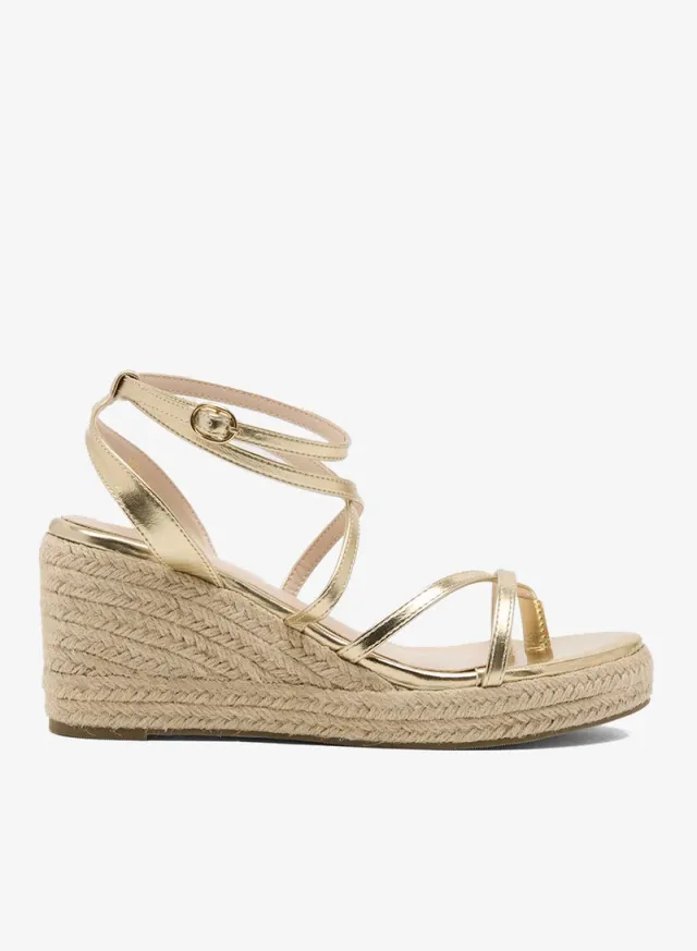 Multi-Strap Mid Wedge Sandal