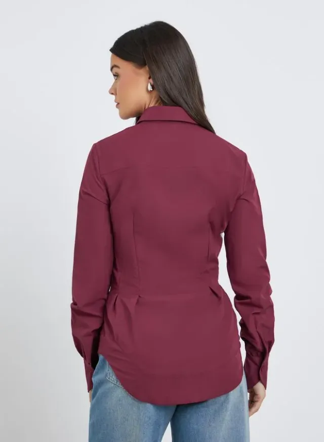 Styli Tailored Waist Spread Collar Shirt – image 4