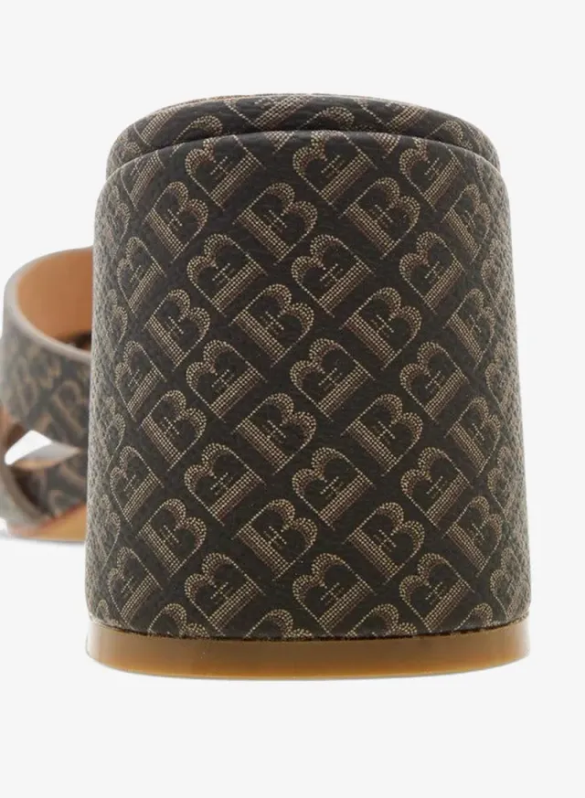 Monogram Cross-Strap Block Heel Sandals – image 5